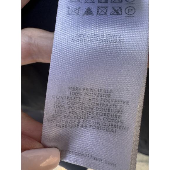 VICTORIA BECKHAM ASYMMETRIC PLEATED TIERED SLEEVELESS CREPE SHIFT DRESS SZ 4 - Picture 12 of 16